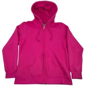 Vintage y2k Women's L Russell Athletic pink Blank Full zip up hoodie sweatshirt